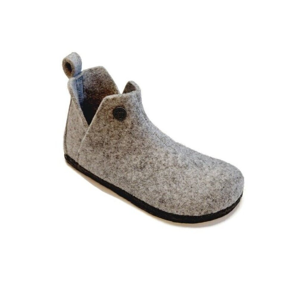 Birkenstock Andermatt Kids Slipper Bootie Size L1 EU 32 Wool Light Gray Narrow - Picture 1 of 9
